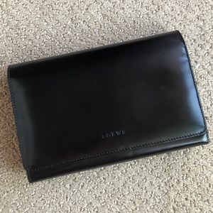 Classic Black Leather Clutch Wallet